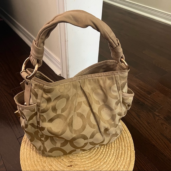 Coach Signature Canvas Leather handle Bag - Picture 12 of 13